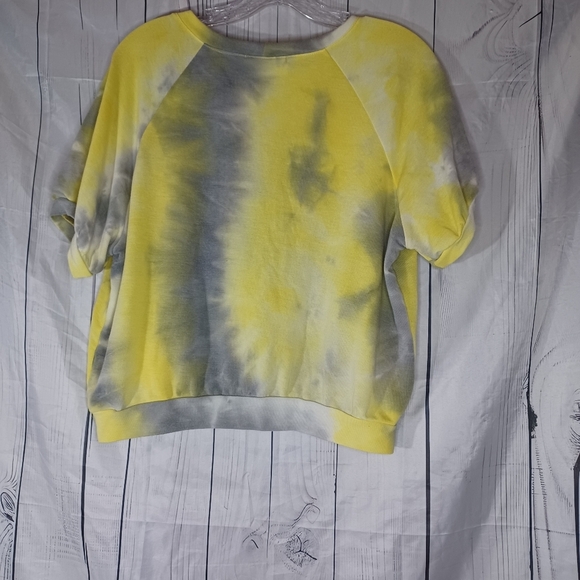 Painted Threads Yellow and Gray Tie-Dye Women's Top - Picture 7 of 10